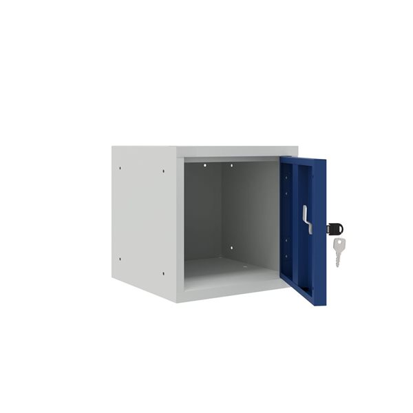 Ceha Canada 1-Compartment 12-in W Grey Cube Locker w/ Blue Door