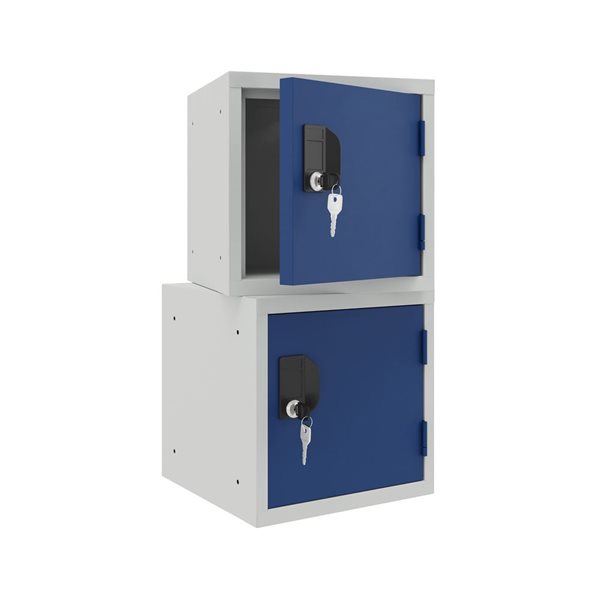 Ceha Canada 1-Compartment 12-in W Grey Cube Locker w/ Blue Door