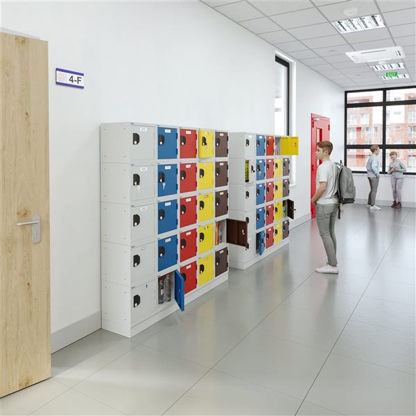 Ceha Canada 1-Compartment 15-in W Grey Cube Locker w/ Blue Door