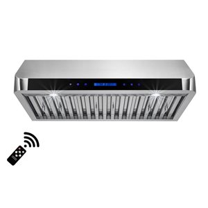 Roxon Stainless Steel Under Cabinet Range Hood RXN-U11-30 900CFM 30 x 22 x 10-in