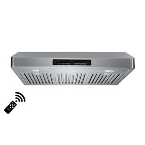 Roxon Stainless Steel Under Cabinet Range Hood RXN-U22BS-30 860CFM 30-in w/ Hand Gesture Control