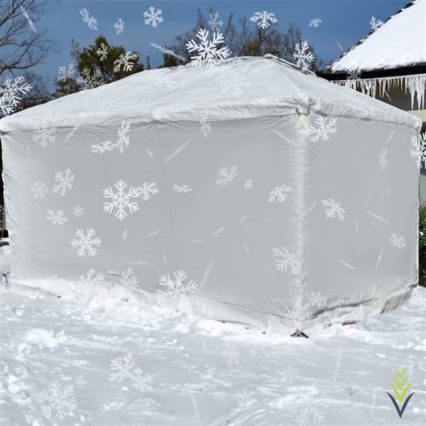 Corriveau Essentiels 12 x 14-ft White Polyethylene Gazebo Winter Cover