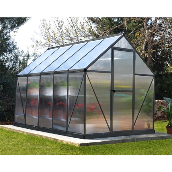 Canopia by Palram Mythos 6 x 10-ft Greenhouse Kit - Grey