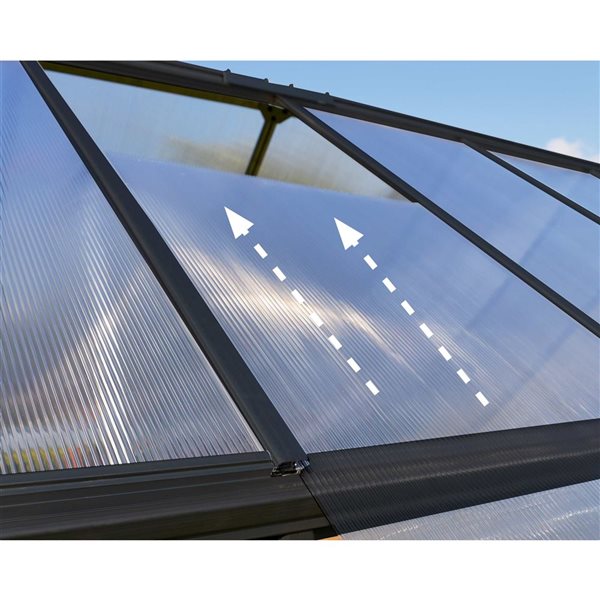 Canopia by Palram Hybrid 6 x 8-ft Greenhouse Kit - Grey