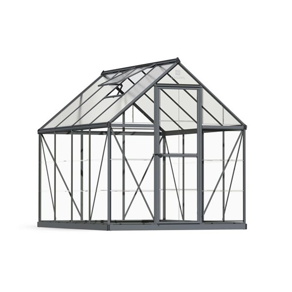 Canopia by Palram Hybrid 6 x 8-ft Greenhouse Kit - Grey