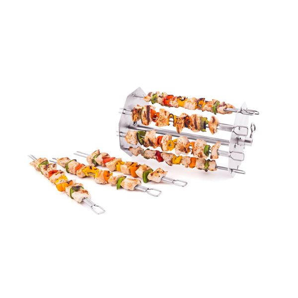 Broil King Stainless Steel 7 L x 12-in W Rotisserie Skewer Rack Holder