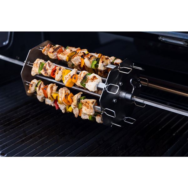 Broil King Stainless Steel 7 L x 12-in W Rotisserie Skewer Rack Holder