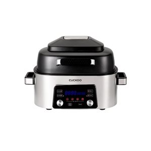 Friteuse et gril à air CUCKOO de 6 litres avec 5 modes de cuisson en acier inoxydable