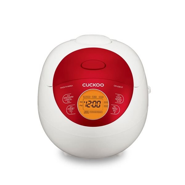 Cuiseur à Riz Cuckoo CRP-ST0609FW - 6 Tasses (crues) - Double Pression, 16 Menus, Revêtement Anti-adhésif - 10