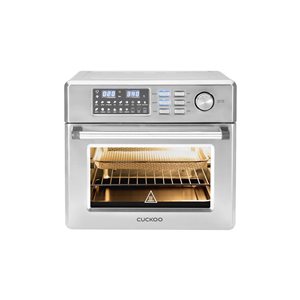 Friteuse et four à air CUCKOO 6 en 1 de 27 litres avec menu de 18 modes en acier inoxydable