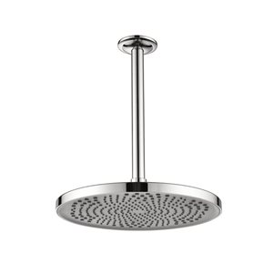 Tête de douche pluie ronde Mondawe 10 po en acier inoxydable montée au plafond  commercial/résidentiel, chrome brillant