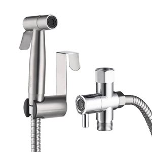 Mondawe Toilet-Mount Handheld Bidet Sprayer - Silver