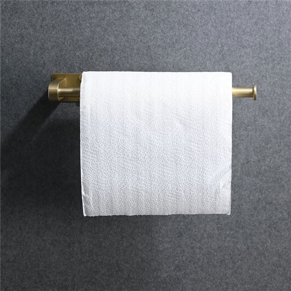 Support de Papier essuie-Tout avec Base lestée en Acier Inoxydable Lourd, Porte-Serviettes en Papier sur Pied (doré brossé