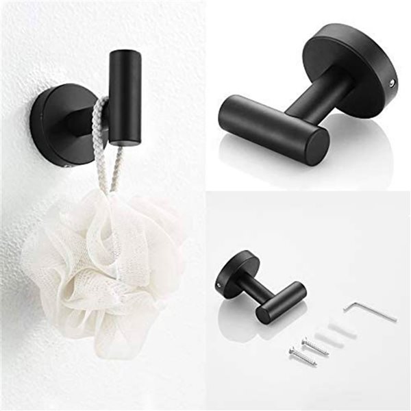 Mondawe 3-Piece Towel Rack Set - Matte Black