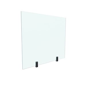 DIY Wholesale Glass Railings 4 W x 4 L x 4-ft H Black Two Smarter Spigots w/ 12-mm Glass Panel
