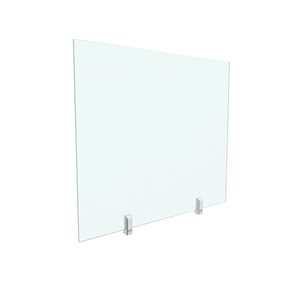 DIY Wholesale Glass Railings 4 W x 4 L x 4-ft H Brushed Steel Two Smarter Spigots w/ 12-mm Glass Panel