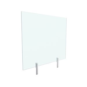 DIY Wholesale Glass Railings 4 W x 4 L x 4-ft H Brushed Steel Two Side Mount 12-inch Spigots w/ 12-mm Glass Panel