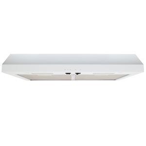 Aria 30-in 2-Speed 270 CFM LED Lighted Convertible Vent Undercabinet Range Hood w/ Aluminum Mesh/Charcoal Filter- White