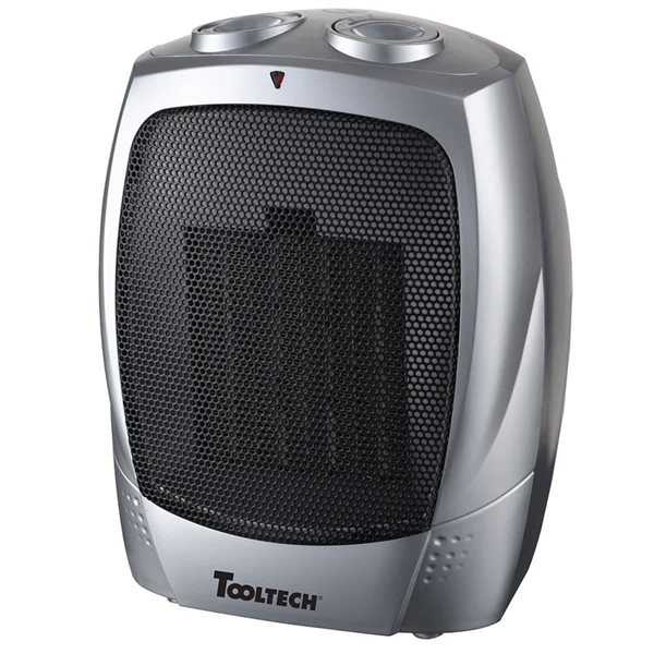 Tooltech 750-1500 W Ceramic Compact Personal Indoor Electric Space Heater w/ Thermostat 120V 60Hz