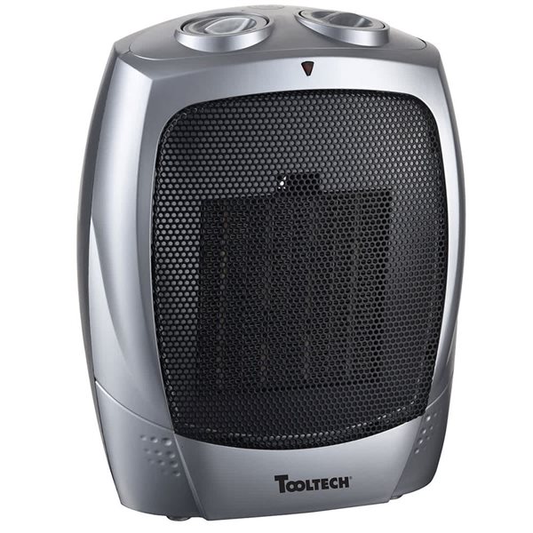 Tooltech 750-1500 W Ceramic Compact Personal Indoor Electric Space Heater w/ Thermostat 120V 60Hz