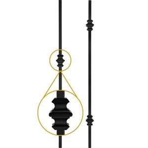 Nuvo Iron Royal Railing - Versailles 25 1/8 x 1/2-in 13x Balusters w/ Connectors and Hardware