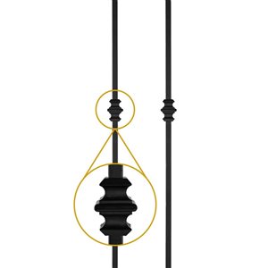 Nuvo Iron Royal Railing - Buckingham 25 1/8 x 1/2-in 12x Balusters w/ Connectors and Hardware