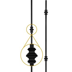 Nuvo Iron Royal Railing - Versailles 31 1/8 x 1/2-in 13x Balusters w/ Connectors and Hardware