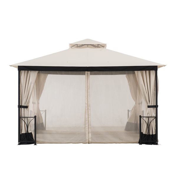 Sunjoy Polyester Mosquito Netting Panels for 11 x 13-ft Belcourt Gazebo - Beige