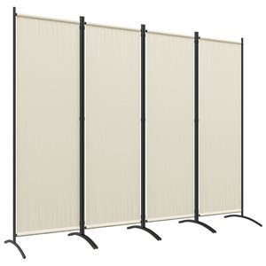 Outsunny Folding Room Divider / Privacy Screen 5.6-ft - Cream White