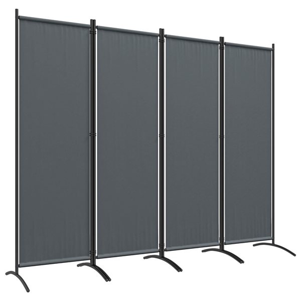 Outsunny Folding Room Divider / Privacy Screen 5.6-ft - Dark Grey