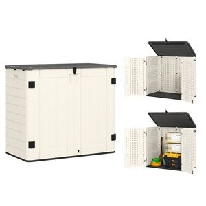 Outsunny 24.5-ft³ Outdoor Storage Cabinet w/ Lockable Doors
