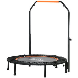 Trampoline d'entraînement pliant 40 po Soozier pour adulte avec poignée, orange