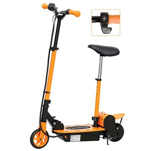 Soozier Foldable Electric Scooter w/ Seat for Kids 6-14 - Orange