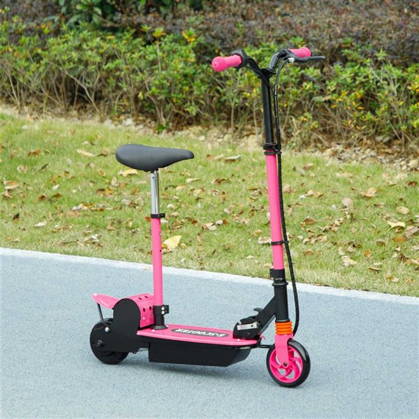 Soozier Foldable Electric Scooter w/ Seat for Kids 6-14 - Pink AA1