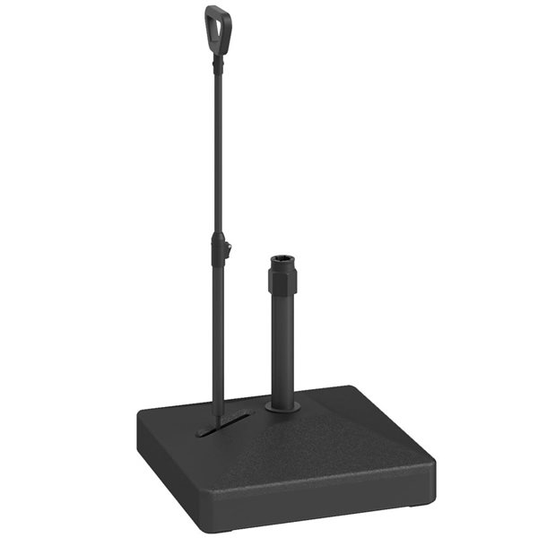 Outsunny 23.6 W x 14.2-in H Black Plastic Fillable Patio Umbrella Base w/ Adjustable Wheels