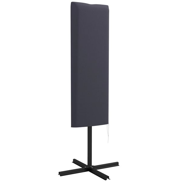 Outsunny Dark Grey Polyester Garden Umbrella Cover w/ Zip Fastening