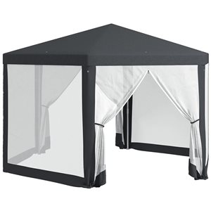 Outsunny 6.5 x 6.5-ft Dark Grey Hexagon Patio Gazebo Tent