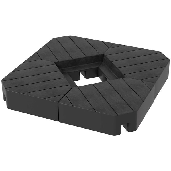 Outsunny 31.5 W x 5.1-in H Black Plastic Cantilever Umbrella Weights