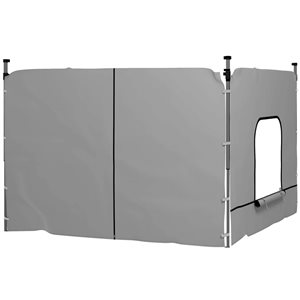 Paquet de 2 parois latérales Outsunny pour auvent de 10 x 10 pi en gris