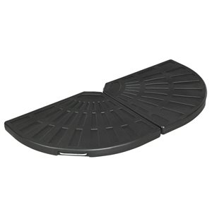 Outsunny Black Plastic 2-Piece Umbrella Weights Filled with Cement