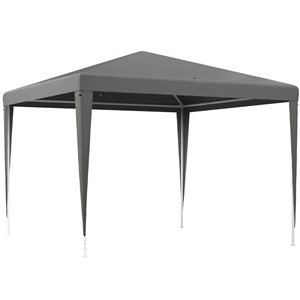 Outsunny 10 x 10-ft Grey Square Foldable Garden Canopy Tent