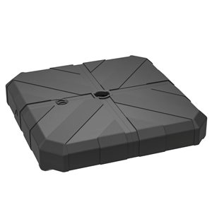 Base de parasol déporté à remplir par Outsunny en plastique noir 26,8 l. x 5,1 po h.