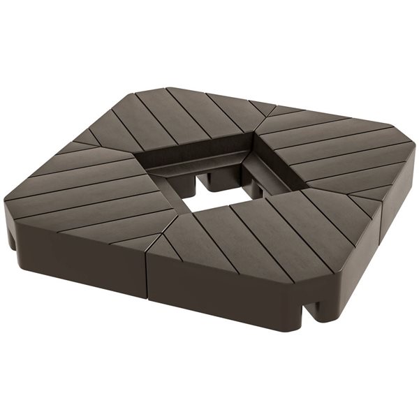 Outsunny 31.5 W x 5.1-in H Brown Plastic Cantilever Umbrella Weights