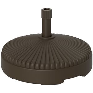 Base de parasol pour patio à remplir par Outsunny 21,7 diamètre x 11,8 po h. en plastique noir