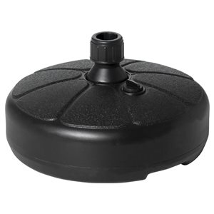 Base de parasol ronde par Outsunny 15 diamètre x 8,5 po h. en plastique noir