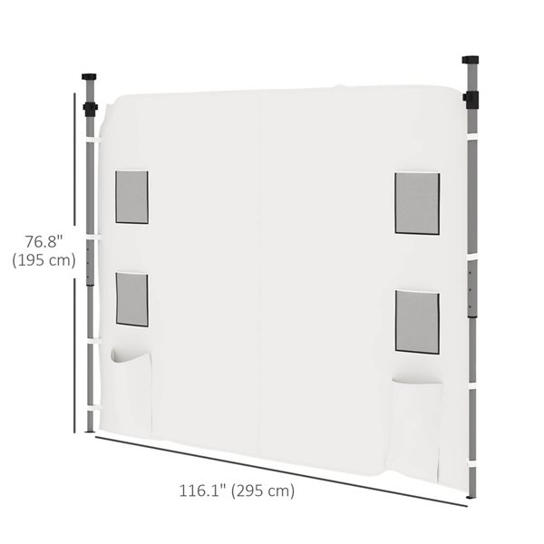 Outsunny 10 x 10-ft White Pop Up Canopy Sidewall