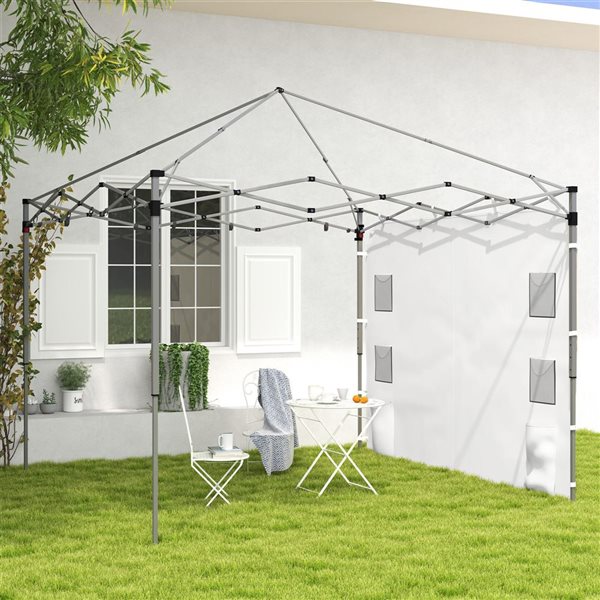 Outsunny 10 x 10-ft White Pop Up Canopy Sidewall