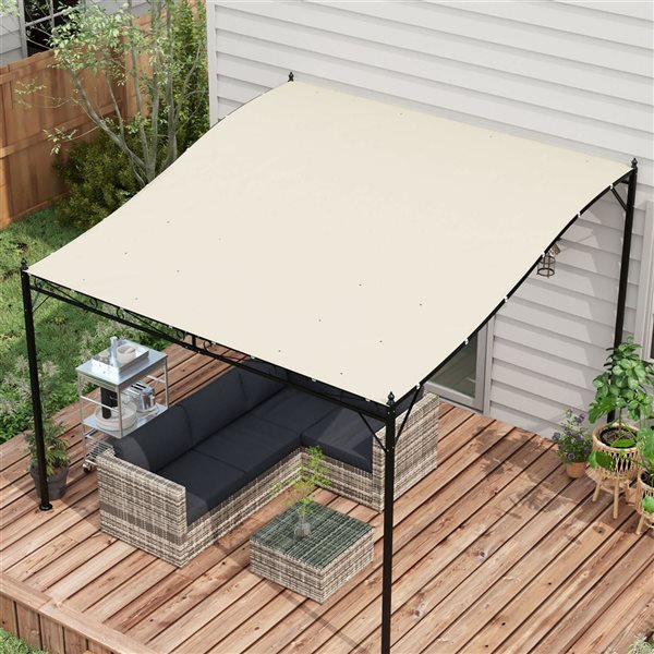 Outsunny Cream White Pergola Canopy Replacement for Outsunny 84C-038 Series