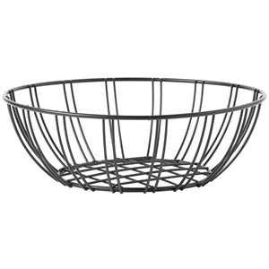 Vintiquewise Black Iron Wire Fruit/Vegetable Bowl for Kitchen Counter