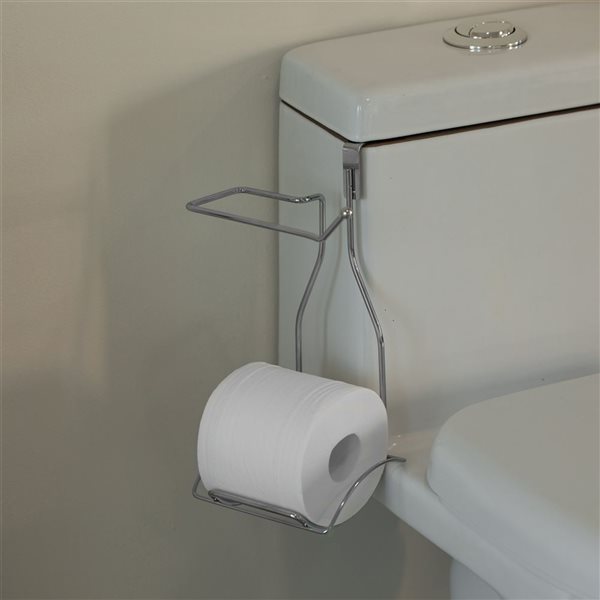Basicwise Over-The-Tank Double Toilet Paper Holder - Chrome